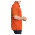 thumbnail image 3 of Yellow Rooster Men's Heather Contender Polyester Polo Deep Orange Heather S, 3 of 8