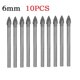 thumbnail image 2 of 10 Pcs Drill Bits 6mm Dia 71mm Length Tip For Glass Ceramic Tile Carbide Drilling Bit Head Tungsten Wood Cutter, 2 of 5