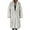 Gray, variant on Honeeladyy Faux Fur Winter Long Soft Coat Women's Warm Fur Jacket Overcoat Topcoat Outerwear Black M