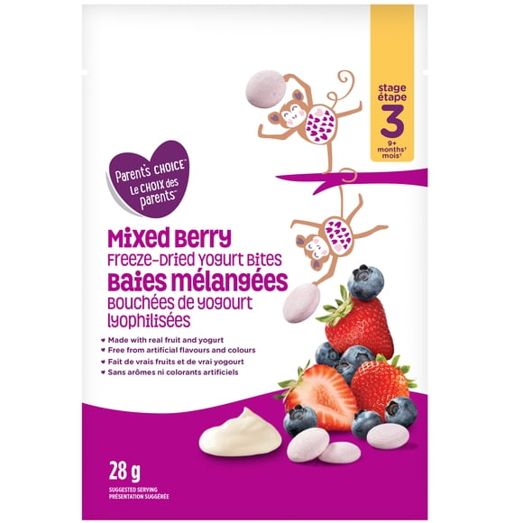Parent's Choice Mixed Berry Freeze-Dried Yogurt Bites, Stage 3, 28 G