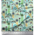 thumbnail image 1 of Soimoi Rayon Fabric Leaves & Floral Clip Art Print Fabric by The Yard 42 Inch Wide, 1 of 3
