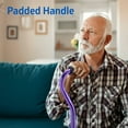 thumbnail image 5 of Medline Offset Walking Cane, Gel Grip, 29-In to 38-In Adjustable Height, 300 lb Weight Capacity, Aluminum, Purple, 5 of 7