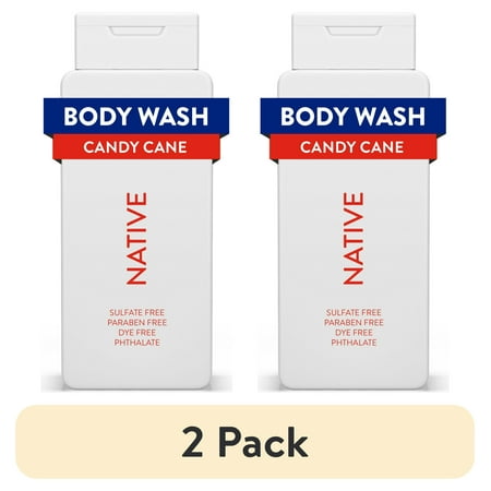 (2 pack) Native Limited Edition Candy Cane Body Wash, 18 oz