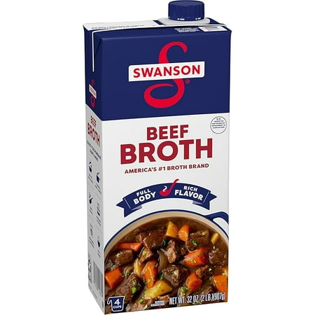 Swanson 100% Natural, Gluten-Free Beef Broth, 32 Oz Carton Pack of 1