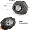 thumbnail image 5 of Solar Rock Lights Outdoor – 2 Pack Waterproof LED Landscape Garden Spotlights, Realistic Stone Design, Wireless Solar Powered Pathway Lights for Yard, Walkway, Patio & Lawn Decoration (Auto On/Off), 5 of 9