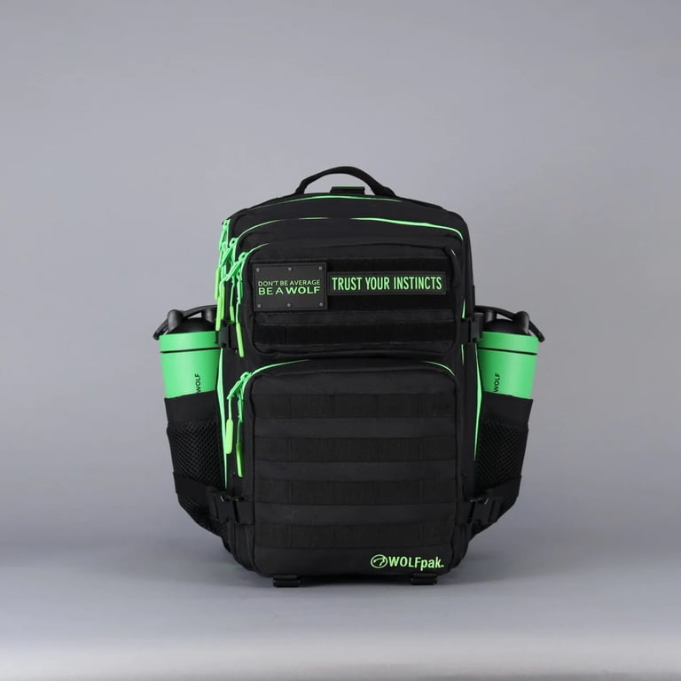 Wolfpak 35L Backpack Black Neon Green - Walmart.com display picture 2