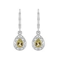 thumbnail image 2 of 7x5 MM Poire Citron Quartz 925 Argent Sterling Boucles d'Oreilles en Filigrane Femmes, 2 of 4