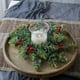thumbnail image 1 of Christmas Candle Ring Garland Red Berry Christmas Candle Ring Hanging Garland Suitable For Kitchen Cabinet Christmas Table Centerpiece, 1 of 5
