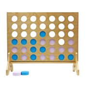 Tailgating Pros Premium Giant Four in a Row with Carrying Case - Jumbo Oversized Outdoor Yard Game - Connect Multiple Pucks in a Row to Win - Many Puck Colors Available!