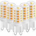 thumbnail image 1 of G9 LED Bulb 3W Warm White 2700K, G9 LED Bulbs 420LM, G9 LED Corn Bulbs for Desk Lamp, AC 220-240V, Pack of 5, 1 of 4