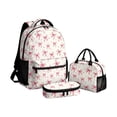 thumbnail image 2 of Pink Watercolor Bow Kids School Backpack for Girls Large Capacity Daypack Elementary Bookbag with Side Pocket Lightweight Schoolbag for Camping Vacation Outdoor(C-Style), 2 of 6