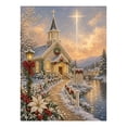 thumbnail image 3 of Diy Pearl Painting Kit with Christmas Church and Halloween Ghost Designs, Textured Wall Art for Bedroom Living Room Home Decor, 12X16 in Canvas Wall Art Craft Set for Student, 3 of 6