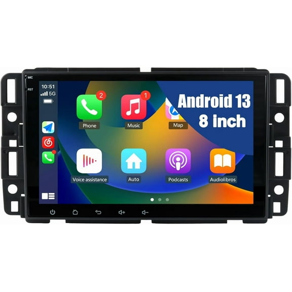 Zcargel Android 13 Car Stereo 8" Double Din Touch Screen Car Radio with Bluetooth, Wireless CarPlay Android Auto, GPS Navigation WiFi Split Screen, FM SWC Multimedia 2 32G for Chevrolet HHR 2006-2011