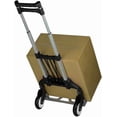thumbnail image 3 of Folding Hand Truck and Personal Dolly, Foldable Aluminum Trolley Cart, 165 Lb Capacity Heavy Duty Dolly with Wheels of Rubber for Moving, Comfortable Telescoping Handle for Indoor Outdoor, 3 of 6