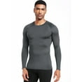 thumbnail image 2 of Cadmus 4 Pack Men's Workout Long Sleeve Shirts Compression Dry Fit Muscle Tops, 2 of 7