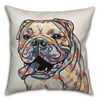 Creative Products Watercolor Bulldog 16x16 Spun Poly Pillow
