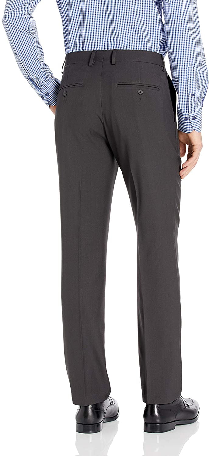 Haggar Mens Premium Comfort Straight Fit Flat Front Dress Pant - Walmart.com