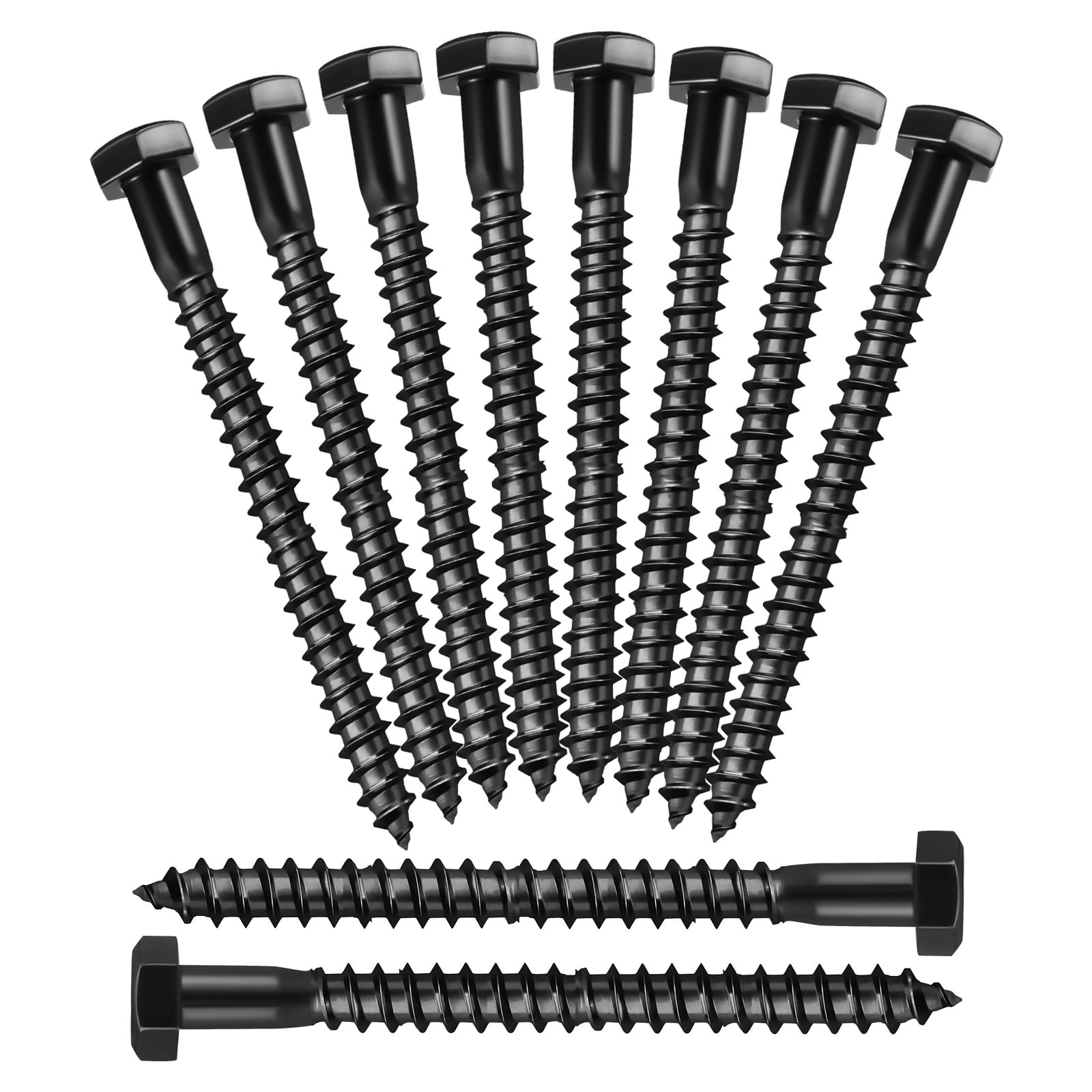 Xiedeai Matériel Clous Hexagonale Tête Vis Autotaraudeuses - Acier Inoxydable Cylindriques à Six Pans Vis à Bois Fixations M4 M5 M6