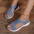 thumbnail image 5 of Ladies Ballet Flats with Arch Support Comfortable Casual Shoes Women's Breathable Knit On Wedge Sandals For Outdoor Leisure, 5 of 8