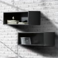 thumbnail image 2 of Nexera 223506 Wall Shelves Set of 2 Black, 2 of 9