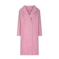 thumbnail image 4 of Viikei Coats for Women Plus Size,Women Casual Long Sleeve Loose Fashion Solid Woolen Double Breasted Coat Pink XL, 4 of 6