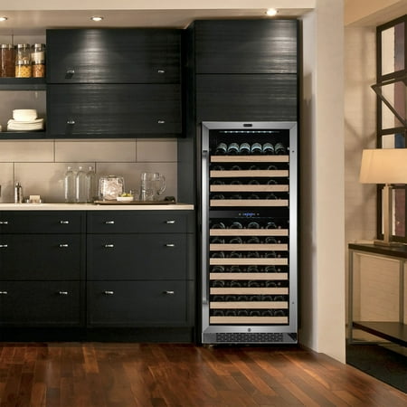 Whynter - 92-Bottle Dual Zone Wine Cooler - Stainless Steel