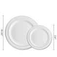 thumbnail image 2 of Munfix Premium Heavy Duty Party Plates, Plastic White,10.25" & 7.5", 100 Count, 2 of 4
