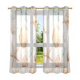 thumbnail image 6 of Yayeee Window Curtains Set of 2 for Living Room Light Filtering 63"x42", Gray Seashell, 6 of 7