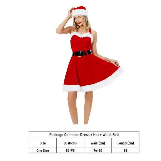 Vestuario Navideño Trajes De Mujer De Santa Claus Disfraz Navideño