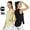 Black/Yellow, variant on Hanerdun Tank Tops for Women Yoga Workout Shirts Side Slit Athletic Running Tees Activewear 2PCS Black/Yellow S