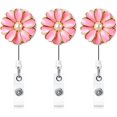 thumbnail image 1 of HSHDLDF Porte-Badge Rétractable, Moulinet pour Badge d'Identité avec Perle, Lot de 3 (Rose), 1 of 7
