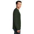 thumbnail image 3 of Gildan Men’s Heavy Cotton Long Sleeve T-Shirt, Ribbed Collar and Cuffs Forest Tee, 3 Pack, S, 3 of 5