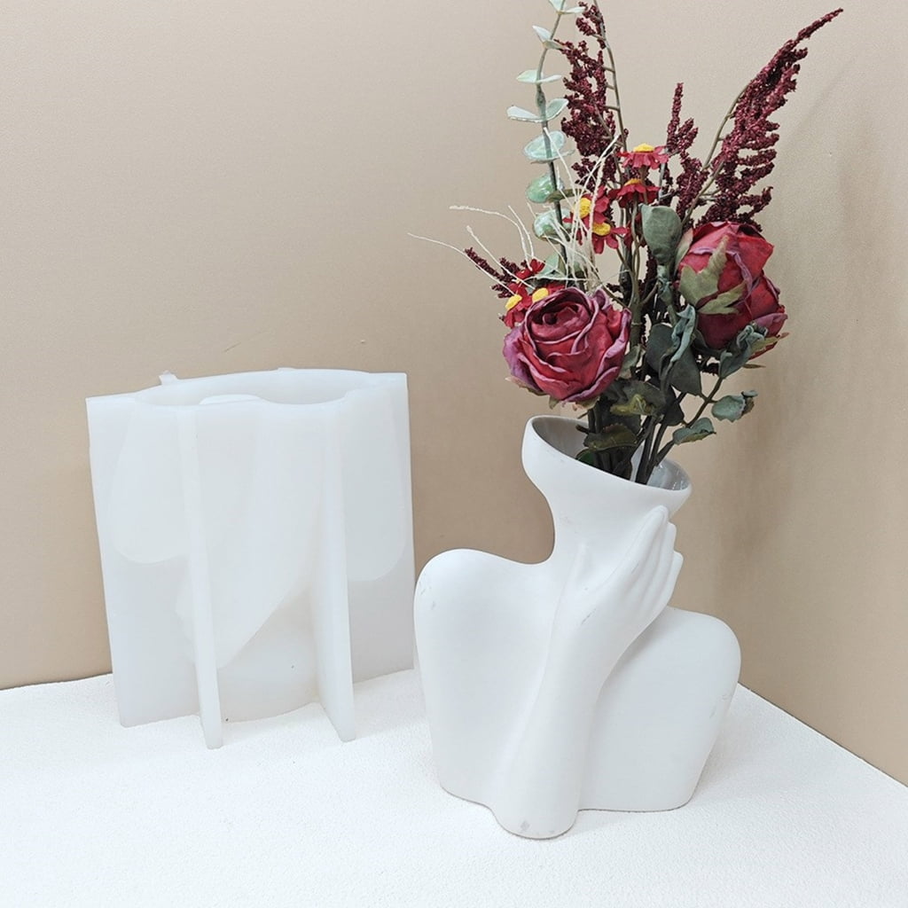 Women Gypsum Silicone Mold DIYs Succulent Concrete Flower Pots Vase Plaster Cement Mold Pen Candle Holder Molds Decors