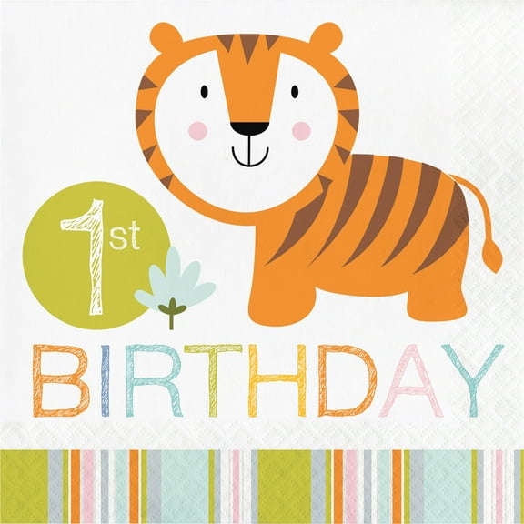 Happi Jungle 1st Birthday Luncheon Napkins