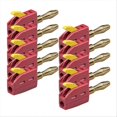 thumbnail image 1 of 10Pcs 4mm Banana Plug Quick Wire Connector Red, 1 of 5