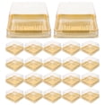 thumbnail image 2 of FELTECHELECTR 50 cajas transparentes para postres, multifunción, para pasteles, dulces y panadería., 2 of 3