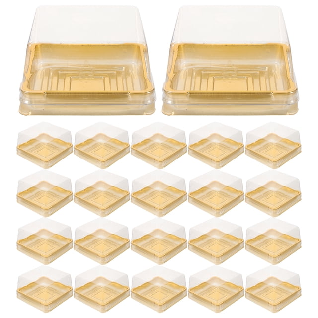 ColoMX Cajas compactas para pasteles, 50 Uds., cajas para cupcakes, cajas de embalaje, cajas para Mousse, suministros para pasteles