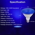thumbnail image 2 of shiyou-LED Par38 Blue Light Bulb 2 Pack - 15W (100W Equivalent) - E26 Base Blue LED Lights, Party Decoration, Porch, Home, Holiday Lighting, Flood Light, 2 of 4