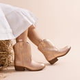 thumbnail image 2 of DREAM PAIRS Girls Cowboy Boots Low Heel Western Embroidered Mid Calf Cowgirl Boots for Toddler Little Kid Big Kid, 2 of 5