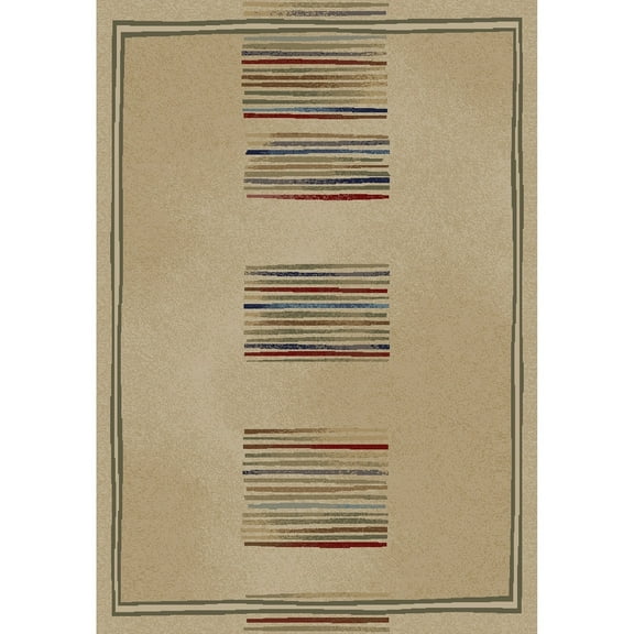 Concord Global Trading Concord Global Jewel Stripes Area Rug 3'11" x 5'7" 4' x 6' Indoor Living Room
