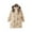 Khaki, variant on LYMAYTER Baby Girls Winter Jacket Teen Medium-Length Hooded Snow Jacket for Kids Big Girls Warmer Windproof Winter Coats 4-16Y