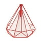thumbnail image 2 of Lámpara colgante de techo moderna de metal con forma de diamante geométrico. Pantallas para lámparas. Cubierta rojo-blanca, 2 of 9