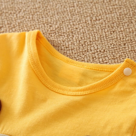 

Vedolay Jumpsuit For Girl Little Girls Sleeveless Relax Fit Jumpsuit Chiffon Belt Floral Romper Jumpsuit Yellow 9-12 Months
