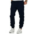 thumbnail image 2 of TBWNWG Men's Cargo Pants Solid Trousers - Pocket Leisure Four Tooling Style for Everyday Wear,Sizes 2XL, 2 of 7