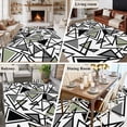 thumbnail image 5 of Sage Green Black Geometric Area Rugs 5'x7', Washable Small Throw Rugs for Laundry Room Playroom, Abstract Art Modern Line Indoor Outdoor Rug Non-Slip Low Pile Carpet Runner Reversible Floor Mats, 5 of 8