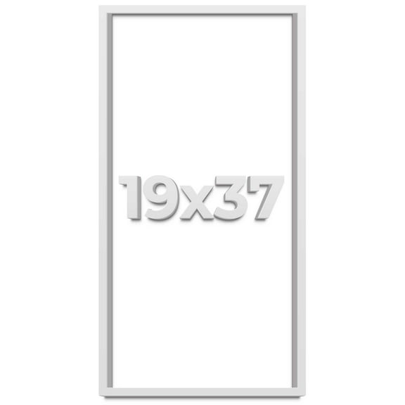 19x37 Shadow Box Frame White | 2 Inches Deep Real Wood Contemporary Shadowbox Display Frame | UV