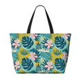 thumbnail image 2 of Balery Tropical Floral Beach Travel Bag - Water-Resistant, Large Capacity Lightweight Tote with 7 Pockets for Women and Men - Perfect for Beach, Pool, Gym, and Travel, 2 of 7