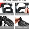 thumbnail image 4 of Juego de guardabarros de bicicleta, guardabarros trasero delantero de bicicleta de carretera universal ajustable, guardabarros de bicicleta de montaña, accesorios de guardabarros enchufables para mtb Feliz Sencillez, 4 of 5
