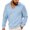 Sky Blue, variant on Men's Long Sleeve Waffle Textured Pullover Sweatshirts Lapel Collar Casual Loose V-Neck Shirts Solid Basic Tops White L
