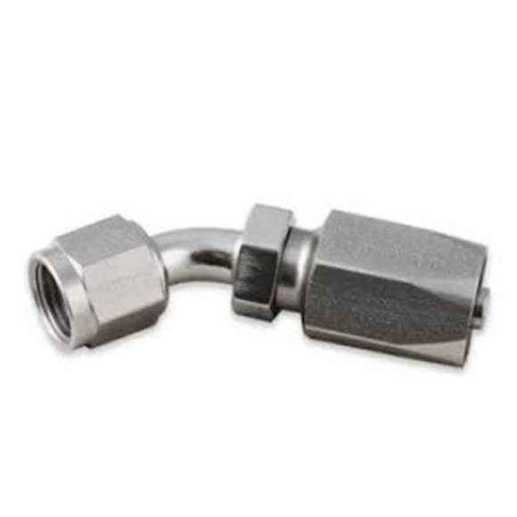 Earls SS134606 06 AN 45 deg Straight Stainelss Steel Power Steering Hose End, Zinc Plated